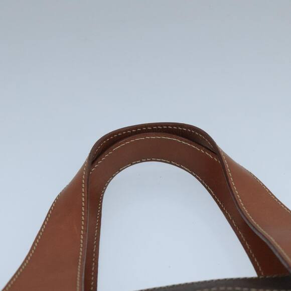 CELINE Macadam Canvas Hand Bag Pvc Leather Brown Gold - Picture 8 of 13